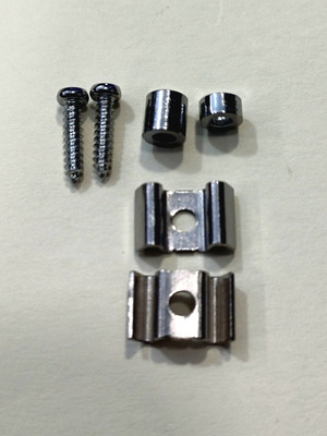 Set of Chrome Guitar String Trees with 5mm & 2.5mm Spacers