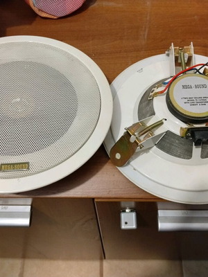 Megasound ceiling speakers 2-way 20 watt 15.4 cm like new