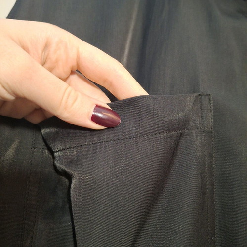 Oversized shirt black with satin texture like new