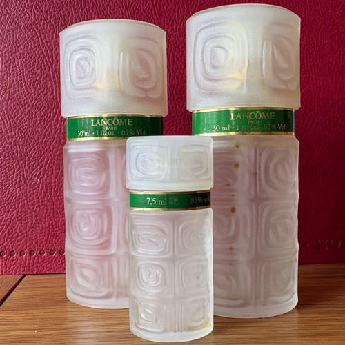 Lancôme Ô three used empty perfume bottles 30ml, 7.5ml