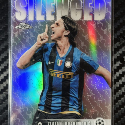 2025/26 Topps Chrome UEFA Club Competitions Zlatan Ibrahimović Silenced Insert card
