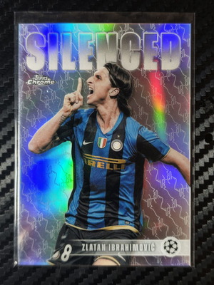 2025/26 Topps Chrome UEFA Club Competitions Zlatan Ibrahimović Silenced Insert card