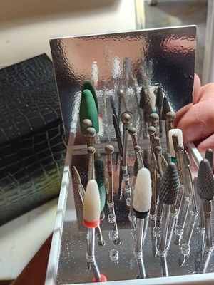 Nail drill bits used, various types