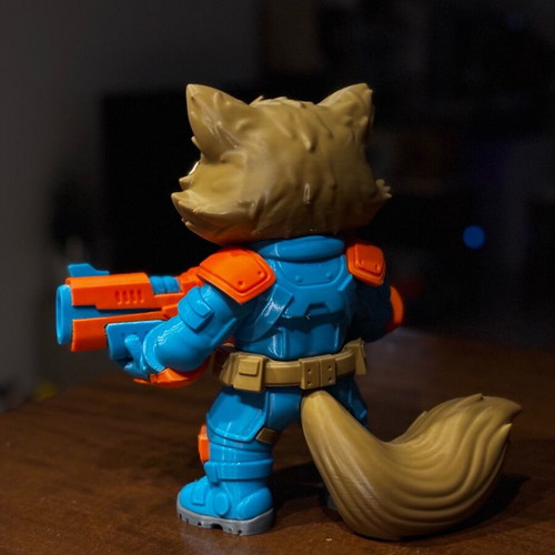 Rocket Raccoon collectible 3D handmade figure new