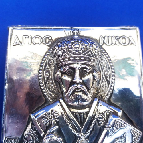 Silver Religious Icons Set used, 1000 & 950 purity, metal alloy