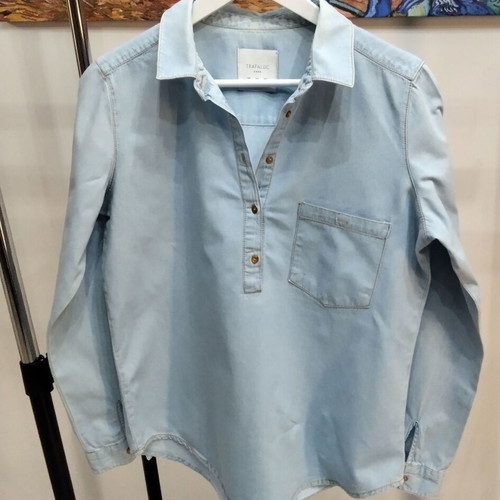 ZARA Trafaluc light blue denim shirt, M