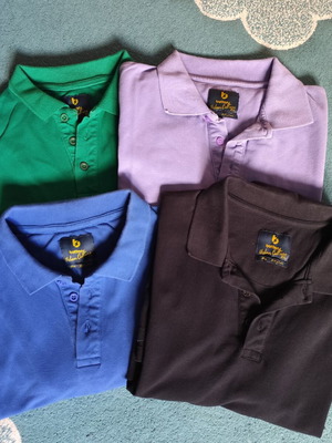 Polo shirts used, set of 4, XXL, multicolor