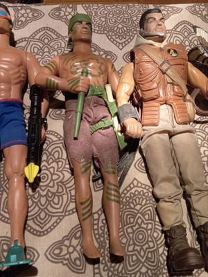 Action Man figures used set of 3 pieces