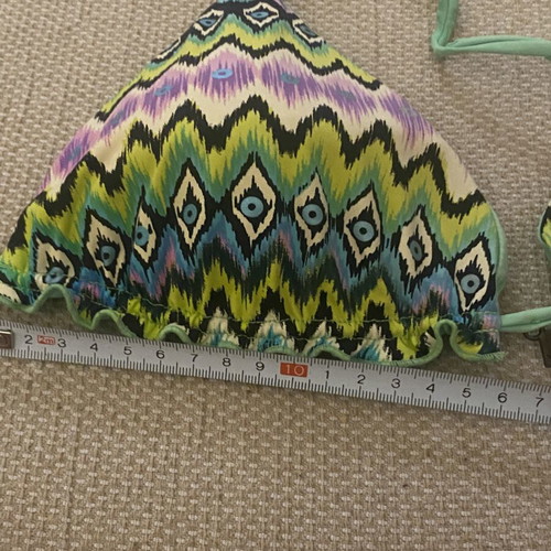 Kayak triangle bikini top used, multicolor, sizes S M