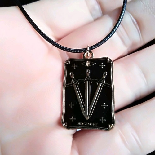 Metagion Tarot The Crisis gold plated with black enamel new