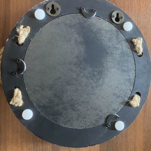 Decorative Shabby Chic Tray Mirror with Rope, Like New