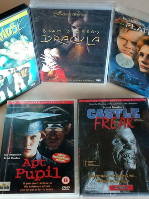 Πακέτο 5 DVD τρόμου 90s σαν καινούργιο, με υπότιτλους