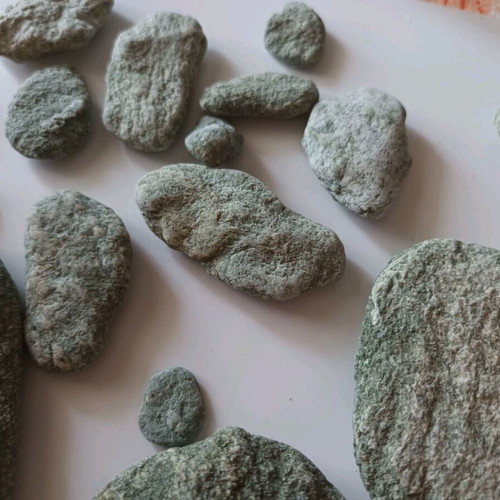 Natural green stones new from Kythnos beaches