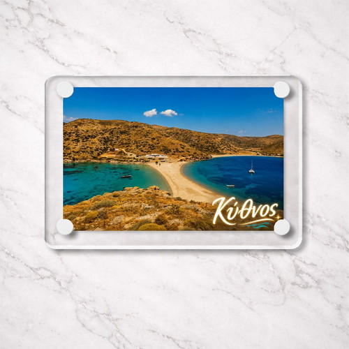 Acrylic fridge magnet 6x9cm – Kythnos, Greek Summer collection