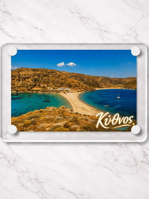 Acrylic fridge magnet 6x9cm – Kythnos, Greek Summer collection