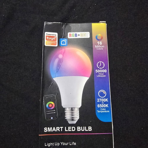 Smart WiFi RGB LED Bulb E27 with Tuya App, 16 Million Colors