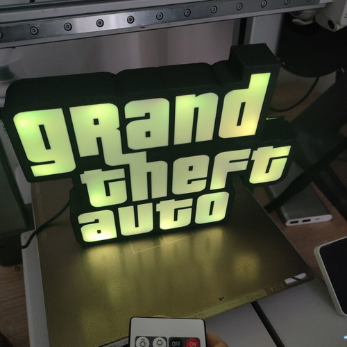 Light Box Grand Theft Auto GTA with Colorful LED and USB