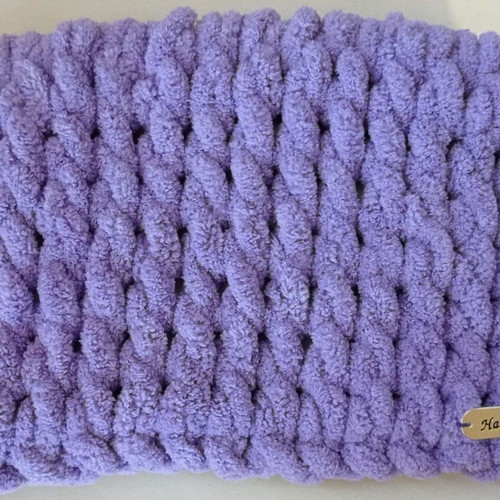 Handmade Puffy Alize Cosmetic Bag 100% Hypoallergenic Purple