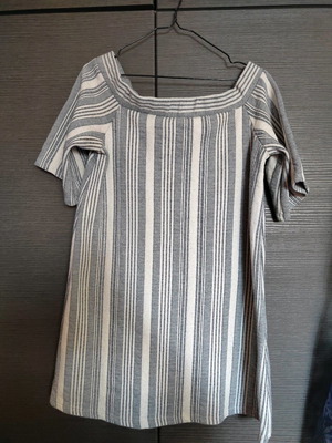 Zara short-sleeve short dress used, ice and denim color, size L