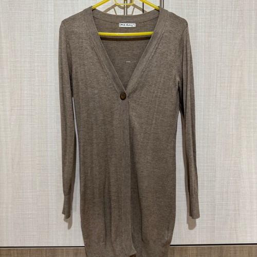 Porta Fortuna long cardigan S/M like new, beige brown
