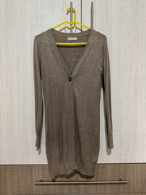 Porta Fortuna long cardigan S/M like new, beige brown