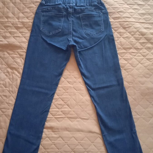 Blue jeans women's elastic waist without zipper, like new