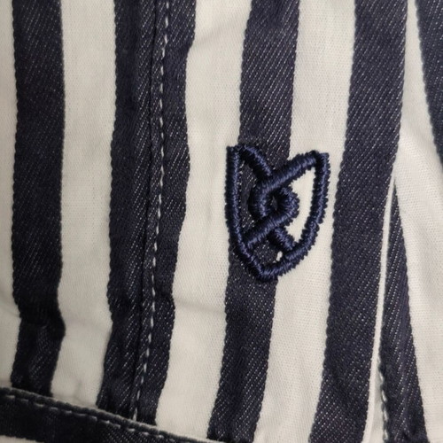 The Bostonians men's long-sleeve striped shirt XXL like new black and white