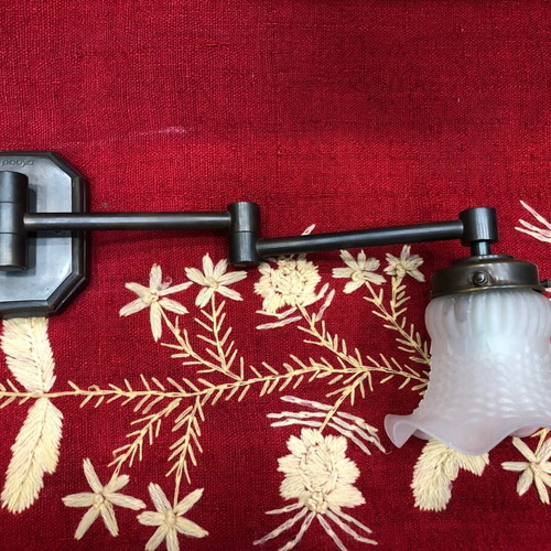 Ruga wall light used, old brass, 37cm diameter