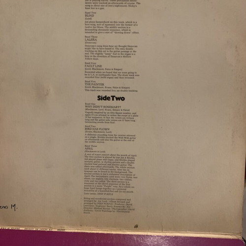 Deep Purple Vinyl LP album used, Monarch Press 1969