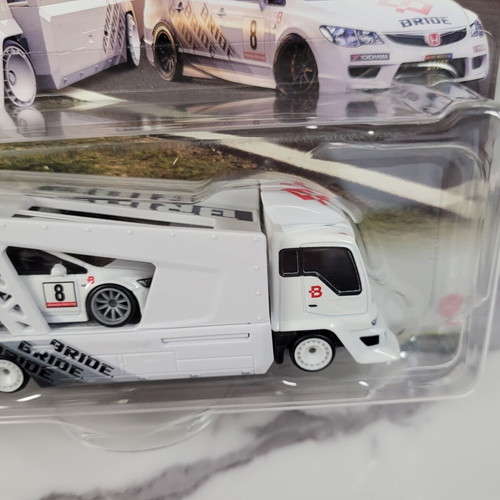 Hot Wheels Honda Civic Type R White Premium Team Transport like new