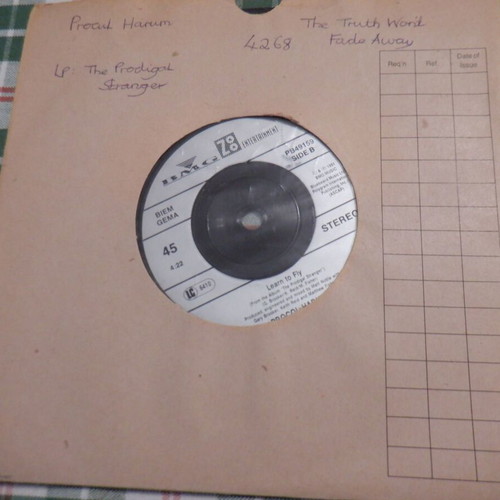 Procol Harum The Truth Won't Fade Away 45 rpm vinyl used, English pressing