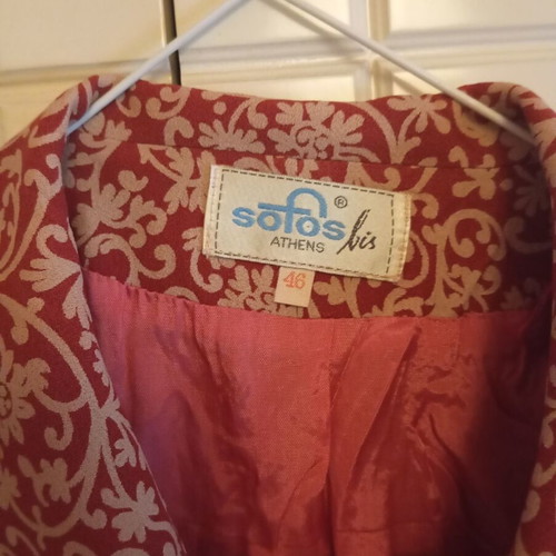 Sofos Bis Vintage Women's Jacket like new jacquard brocade floral