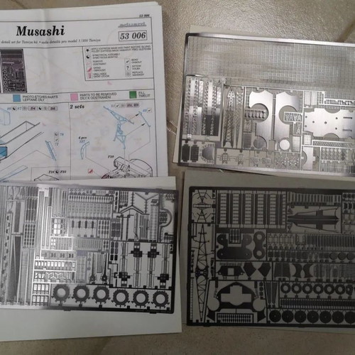 Musashi Yamato-class Tamiya 1/350 battleship new with Eduard PE set
