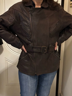 Leather jacket unisex brown like new Mr People
