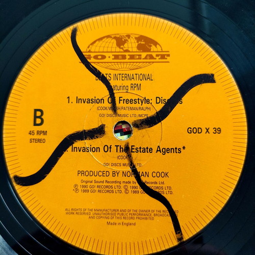 Beats International Dub Be Good To Me 12'' vinyl used, original UK 1990