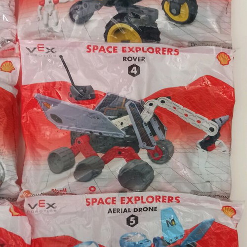 Shell Vex Robotics Space Explorers set of 6 educational assembly toys new
