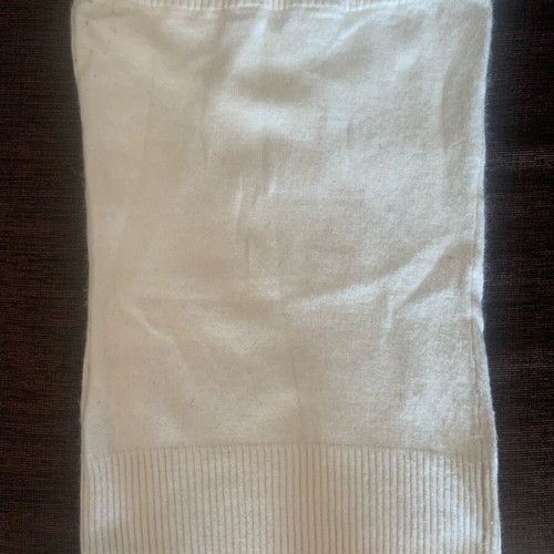 Gsus knitted strapless top like new, white, size S