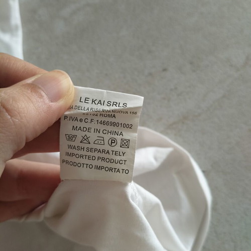 T-shirt with design used, size L, black and white