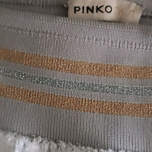 Pinco velour pants like new, size L (fits M), gray-silver