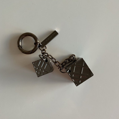 Burberrys silver keychain used