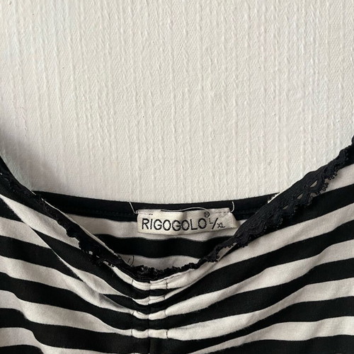 Y2K no camisole L-XL used, black and white
