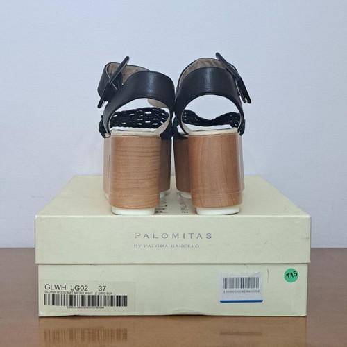 Paloma Barceló Palomitas platforms like new, leather and wood, size 37
