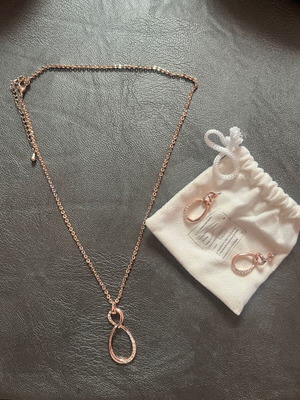 Visetti jewelry set rose gold steel
