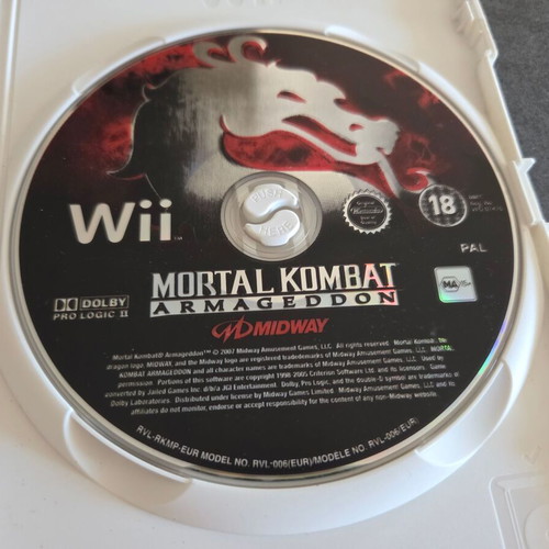 Mortal Kombat Armageddon Nintendo Wii game used, English version