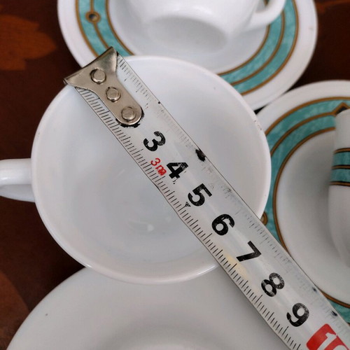 Set of 3 cups with saucers like new, Spain