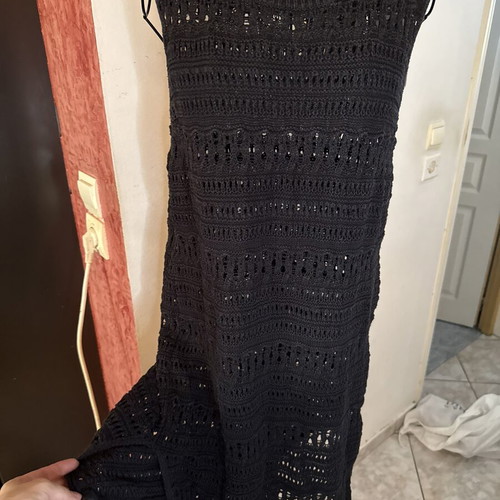 Papaya knitted dress 100% cotton like new, black