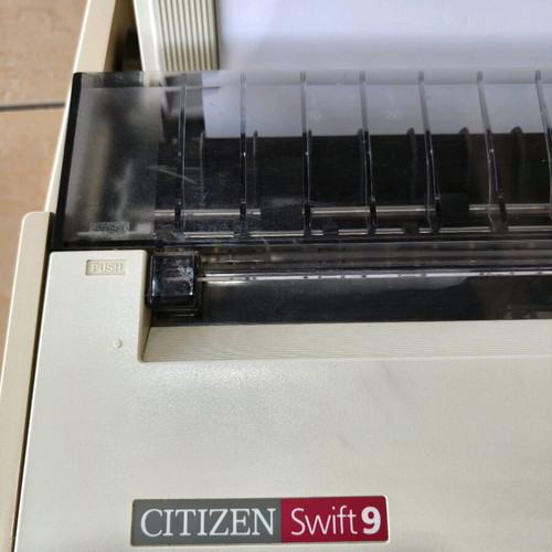 Citizen Swift 9 dot matrix printer used with Greek manual