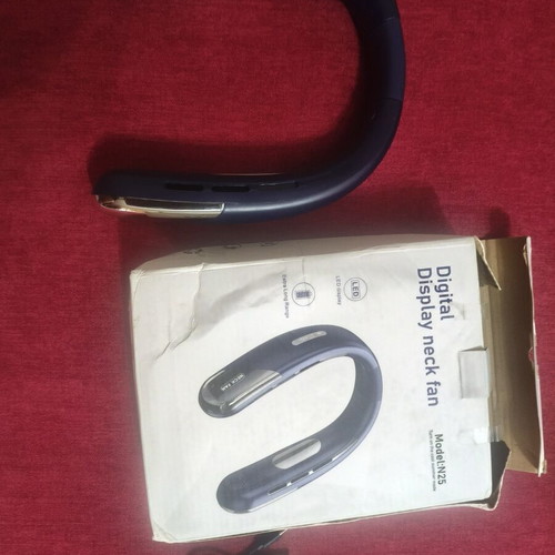 Portable Rechargeable Neck and Shoulder Fan with LED Display