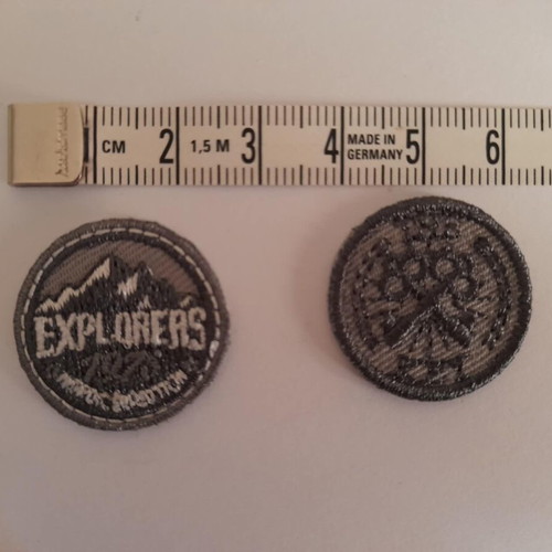Heat transfer patch motifs used, set of 2, gray