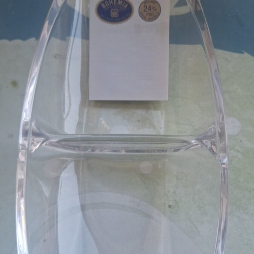 Bohemia Crystal Serving Platter 24% PbO New with Divider